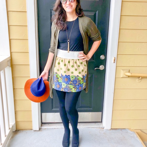 Free People Floral Tapestry Skirt in Beige/White - Picture 2 of 5